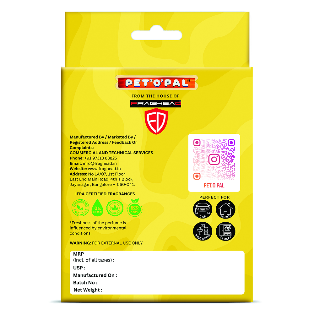 PET’O’PAL Vanilla Paws Pet Safe Hanging Air Freshener for Car, Home & Pet Spaces Pet Parent-Home & Car PET’O’PAL