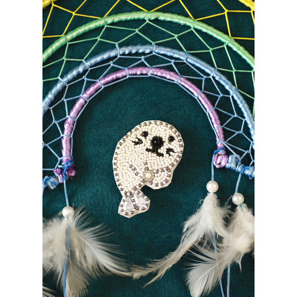 Furry Tales Flipper Seal Handcrafted Brooch