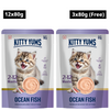 Kitty Yum Ocean Fish Mousse Kitten Cat Wet Food Cats-Wet Food Kitty Yums 12x80g+3x80g (Free)