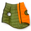 Woofiezz Warm & Comfortable Winter Jackets for Dogs and Cats (Orange/Olive Green) Both-Clothing & Accessories Woofiezz Dropship