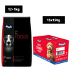 Drools Focus Super Premium Dry Food and Chicken & Chicken Liver Chunks in Gravy Puppy Dog Wet Food Combo Dogs- Dry Food Drools Focus 12kg+1kg(Free)+15x150g