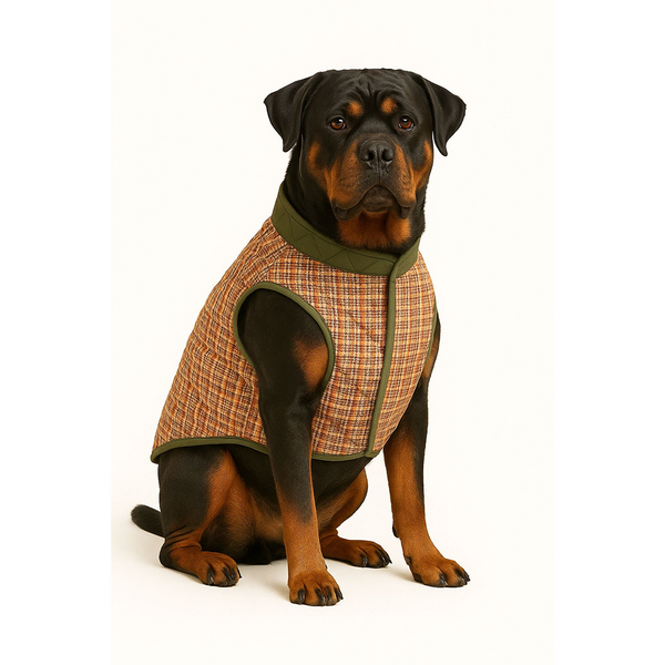 Woofiezz Warm & Comfortable Reversible Winter Jackets for Dogs and Cats (Olive Green)