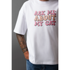 Seek Buy Love All About My Cats Unisex Oversized Tee (White) Pet Parent-Clothing & Accessories Seek Buy Love Dropship