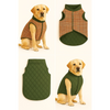 Woofiezz Warm & Comfortable Reversible Winter Jackets for Dogs and Cats (Olive Green) Both-Clothing & Accessories Woofiezz Dropship