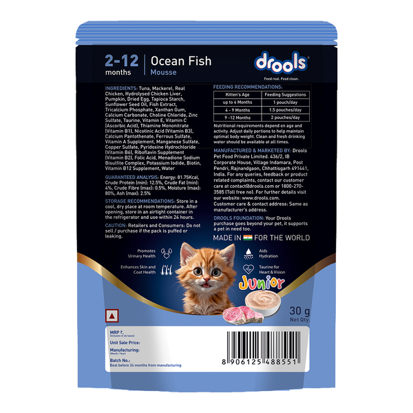 Drools Ocean Fish Mousse Kitten Cat Wet Food