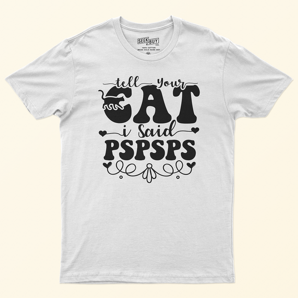 Seek Buy Love Cat Whispers Regular Tee (White)