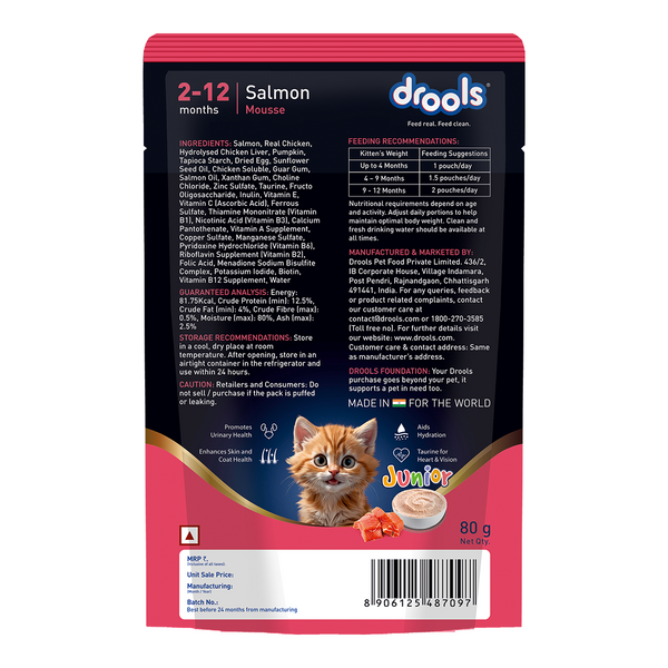 Drools Salmon Mousse Kitten Cat Wet Food