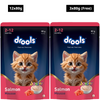 Drools Salmon Mousse Kitten Cat Wet Food Cats-Wet Food Drools 12x80g+3x80g (Free)