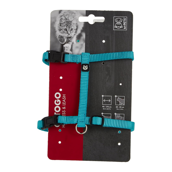 M Pets Catogo Harness & Leash for Cats (Blue)