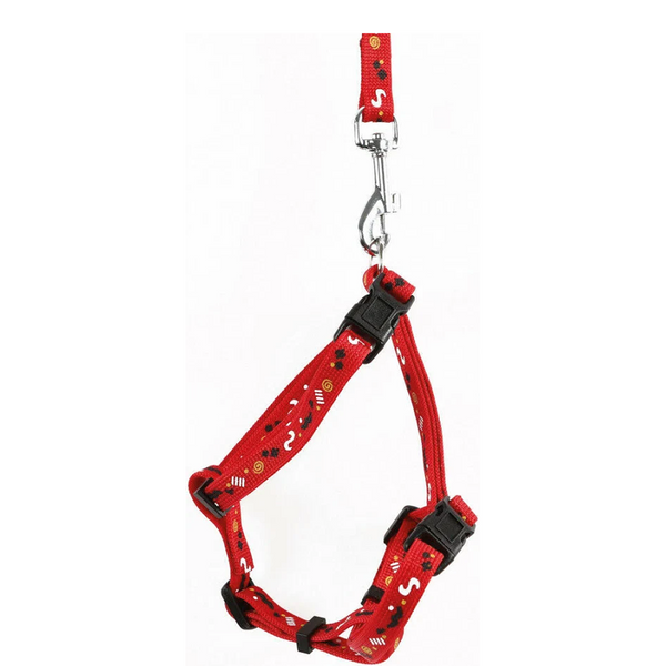 M Pets Catogo Harness & Leash for Cats (Red)