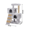 Furrlovers Kitten Cat Tree Scratching Post with Ladder, Condo & Jute Rope (Grey) Cats-Toys Furrlovers Dropship