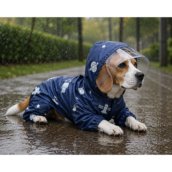 Pawgypets Astronaut Full Coverage Raincoat for Dogs and Cats