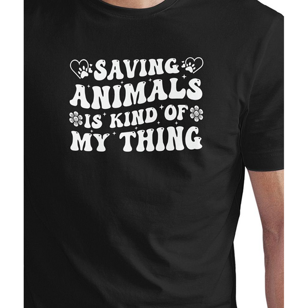 Seek Buy Love Animal Saviours Unisex Regular Tee (Black)