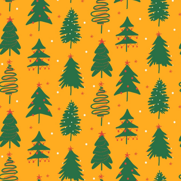 15Furries Pine Tree Bandana for Dogs and Cats (Mustard)