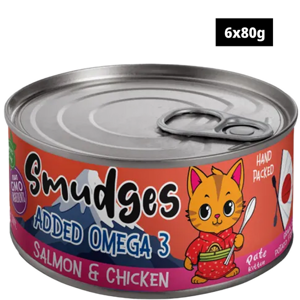Smudges Salmon Pate Mixed with Shredded Chicken Kitten Wet Food