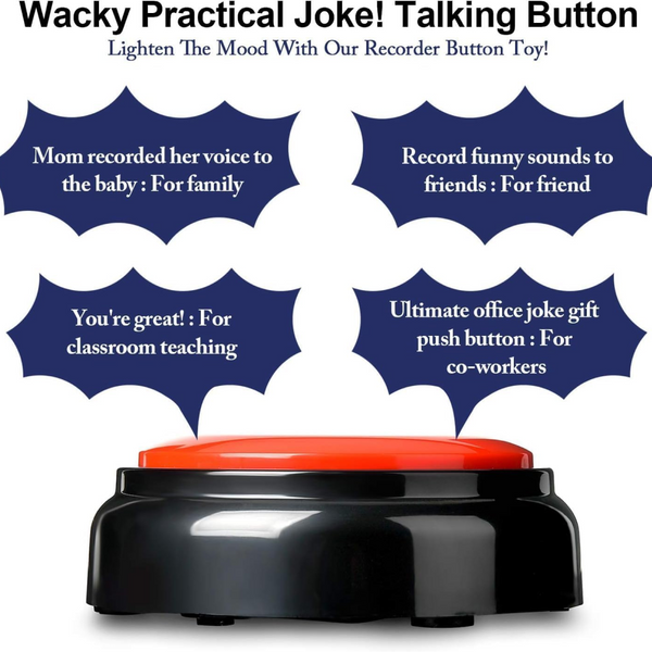 Pet Vogue Voice Recording Interactive Button for Dogs & Cats (Red)
