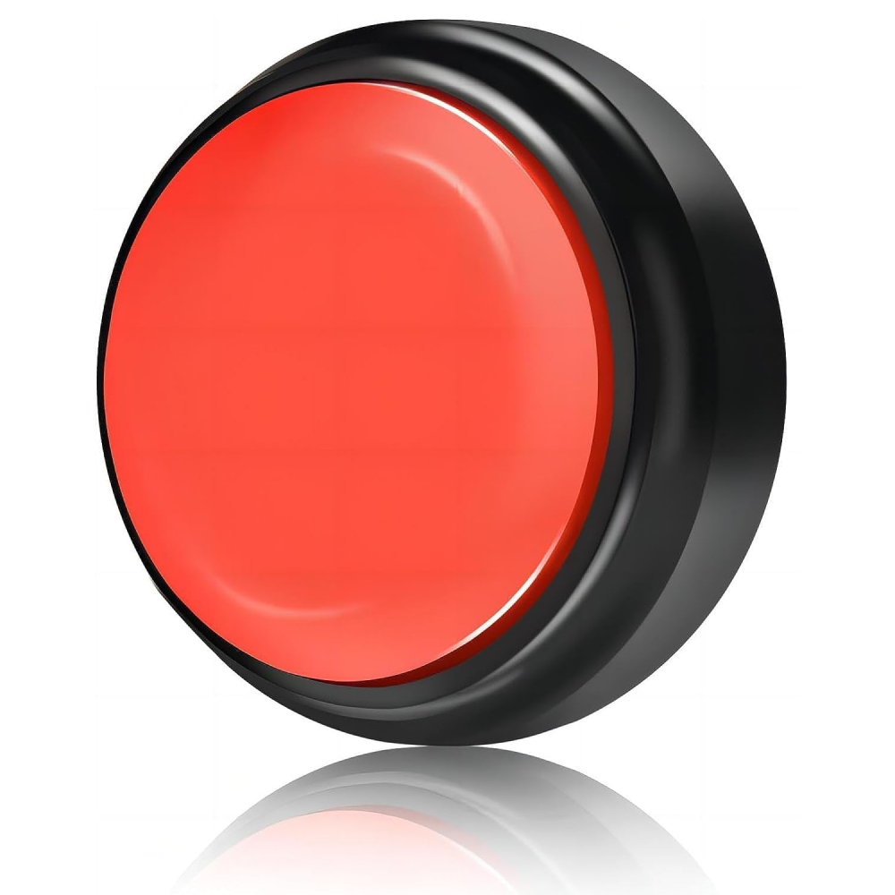 Pet Vogue Voice Recording Interactive Button for Dogs & Cats (Red) Dogs-Toys Pet Vogue 3.5x1.4in