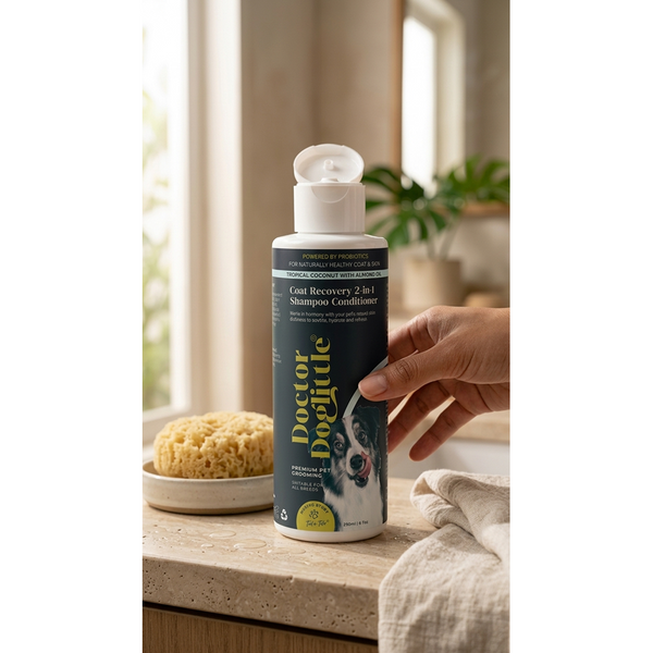 Doctor Doglittle Probiotic Coat Recovery 2 in 1 Shampoo Conditioner for Dogs
