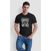 Seek Buy Love All I Need is Coffee and My Pet Regular Unisex Tee (Black) Pet Parent-Clothing & Accessories Seek Buy Love Dropship