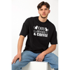 Seek Buy Love Cats Books Coffee Oversized Tee (Black) Pet Parent-Clothing & Accessories Seek Buy Love Dropship