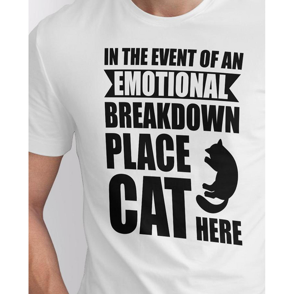 Seek Buy Love Emotional Support Cat Tee (White)