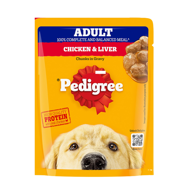 Pedigree Chicken and Liver Chunks in Gravy Adult Dog Wet Food