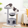 Furrlovers Cat Condo Activity Tree with Jute Scratcher, Hammock & Ball Toy (Grey) Cats-Toys Furrlovers Dropship