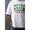 Seek Buy Love My Cat is My Valentine Oversized Tee Pet Parent-Clothing & Accessories Seek Buy Love Dropship