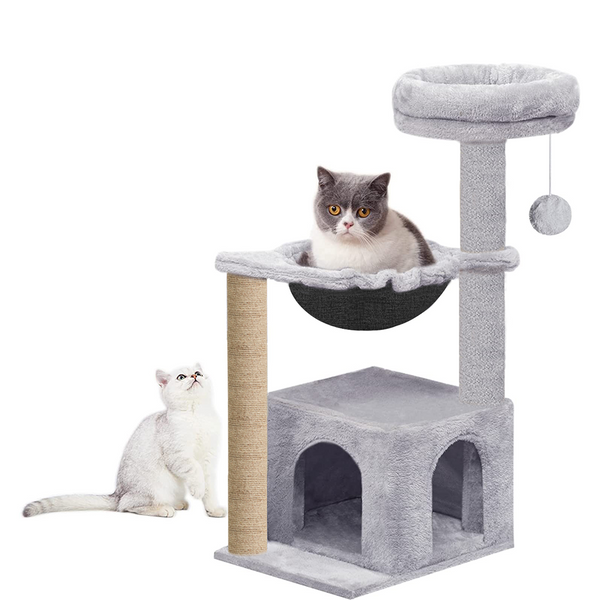 Furrlovers Cat Condo Activity Tree with Jute Scratcher, Hammock & Ball Toy
