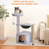 Furrlovers Cat Condo Activity Tree with Jute Scratcher, Hammock & Ball Toy (Grey) Cats-Toys Furrlovers Dropship