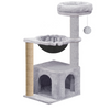 Furrlovers Cat Condo Activity Tree with Jute Scratcher, Hammock & Ball Toy (Grey) Cats-Toys Furrlovers Dropship 38in