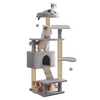 Furrlovers Fur Fabric Multilevel Activity Tree with Detachable Bed & Climbing Ladder for Cats (Grey) Cats-Toys Furrlovers Dropship