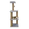 Furrlovers Three Floor Soft Fur Activity Cat Tree for Kittens & Cats with Scratching Post, Natural Sisal Rope & Hanging Ball (Grey) Cats-Toys Furrlovers Dropship