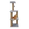 Furrlovers Three Floor Soft Fur Activity Cat Tree for Kittens & Cats with Scratching Post, Natural Sisal Rope & Hanging Ball (Grey) Cats-Toys Furrlovers Dropship