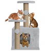 Furrlovers Soft Fur Activity Cat Tree with Natural Sisal Rope, Condo, Sisal Scratching Post & Hanging Ball Toys for Cats and Kittens (Grey) Cats-Toys Furrlovers Dropship