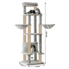Furrlovers Multi-Level Cat Tree Tower with Scratching Posts, Hammock & Condo (Grey) Cats-Toys Furrlovers Dropship