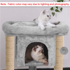 Furrlovers Cat & Kitten Scratching Post Activity Tree with Plush Fur, Jute Rope & Detachable Bed (Grey) Cats-Toys Furrlovers Dropship