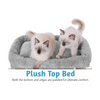 Furrlovers Cat & Kitten Scratching Post Activity Tree with Plush Fur, Jute Rope & Detachable Bed (Grey) Cats-Toys Furrlovers Dropship
