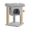 Furrlovers Cat & Kitten Scratching Post Activity Tree with Plush Fur, Jute Rope & Detachable Bed (Grey) Cats-Toys Furrlovers Dropship 16x16x23in