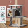 Furrlovers Plush Cat Scratching Post & Activity Tree with Hammock, Condo & Sisal Rope (Grey) Cats-Toys Furrlovers Dropship