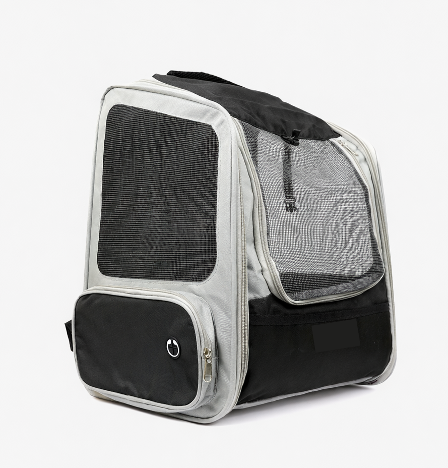 Skatrs Breathable Cat Backpack Carrier Foldable & Ventilated Travel Bag for Adult & Kitten Cats (Black) Cats-Bedding, Mats & Travel Supplies Skatrs 31 cm X 33 cm X 44 cm