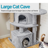 Furrlovers Multilevel Cat Tree with Scratching Posts, Condo & Top Bed with Jute Rope (Grey) Cats-Toys Furrlovers Dropship