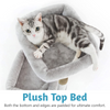 Furrlovers Plush Cat Tree with Scratching Post, Bed & Toy (Grey) Cats-Toys Furrlovers Dropship