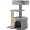 Furrlovers Multilevel Tree with Jute Rope Scratching Post and Fur Fabric Condo for Cats (Grey) Cats-Toys Furrlovers Dropship