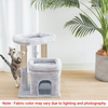 Furrlovers Plush Cat Tree with Scratching Post, Bed & Toy (Grey) Cats-Toys Furrlovers Dropship