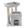 Furrlovers Plush Cat Tree with Scratching Post, Bed & Toy (Grey) Cats-Toys Furrlovers Dropship 16in