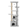 Furrlovers Multilevel Cat Tree with Scratching Posts, Condo & Top Bed with Jute Rope (Grey) Cats-Toys Furrlovers Dropship 80in