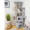 Furrlovers Multilevel Cat Tree with Scratching Posts, Condo & Top Bed with Jute Rope (Grey) Cats-Toys Furrlovers Dropship