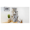 Furrlovers Multilevel Cat Tree with Scratching Posts, Condo & Top Bed with Jute Rope (Grey) Cats-Toys Furrlovers Dropship