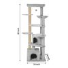 Furrlovers Multilevel Cat Tree with Scratching Posts, Condo & Top Bed with Jute Rope (Grey) Cats-Toys Furrlovers Dropship